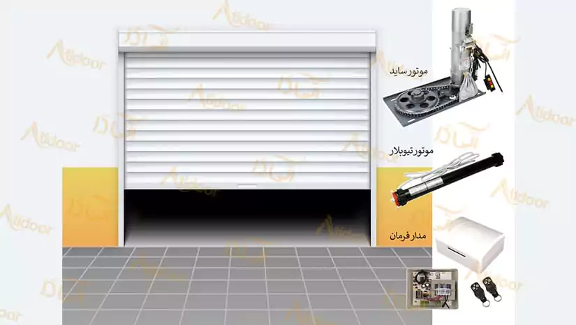 آموزش خلاص کردن و باز کردن درب پارکینگ بدون برق و ریموت 2 باز کردن کرکره برقی بدون ریموت