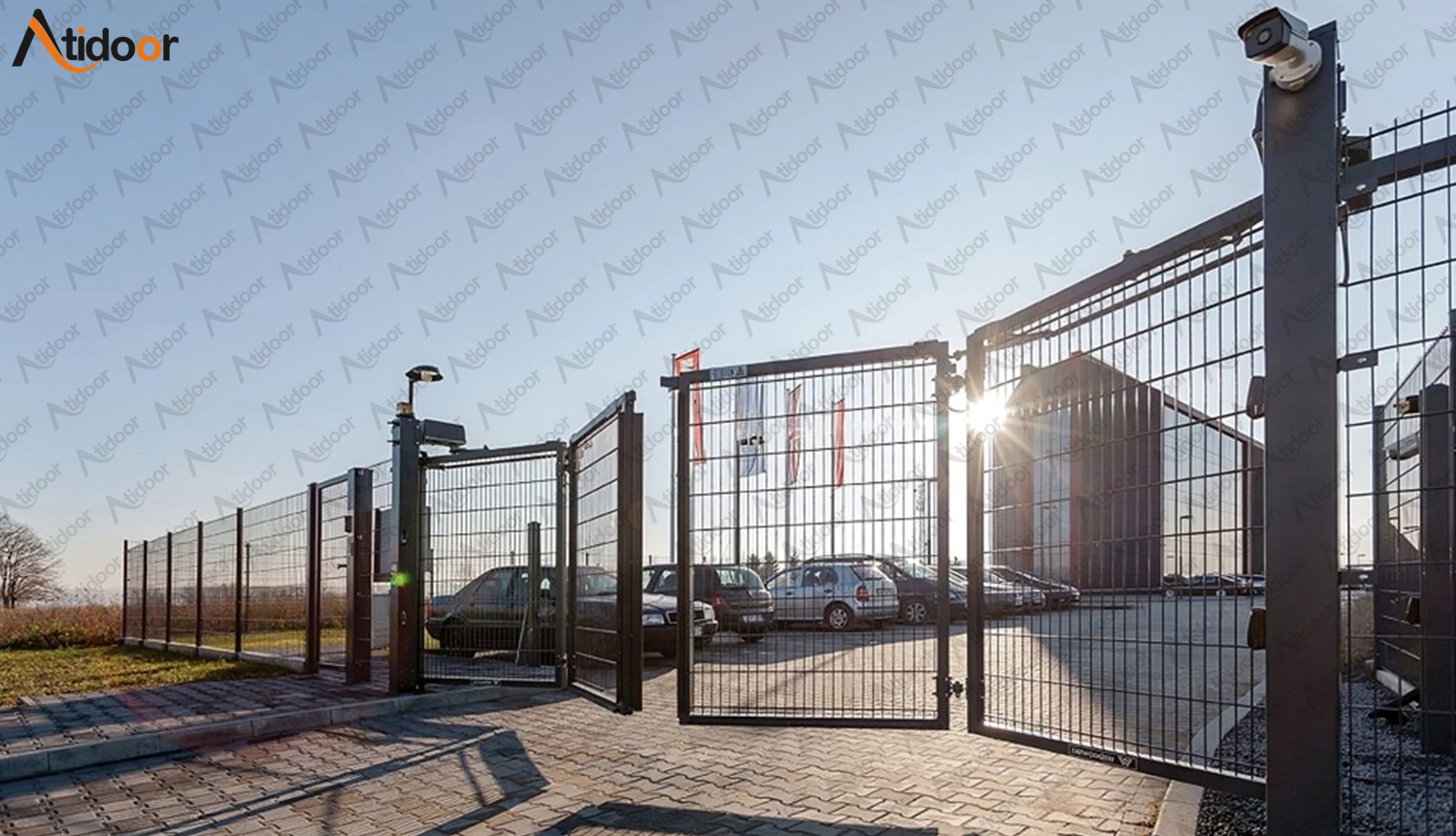 درب چهار لنگه ورودی کارخانه صنعتی
