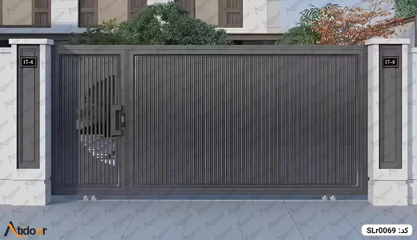 درب ریلی فلزی کد SLR0069 4 درب ریلی آهنی SLR0069