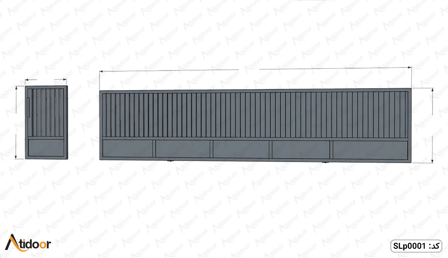 درب ریلی فلزی کد SLr0001 9 SLr0001 sliding gate درب ریلی