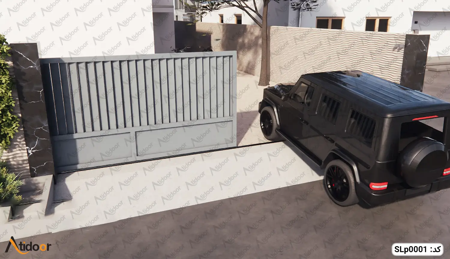 درب ریلی فلزی کد SLr0001 11 SLr0001 sliding gate درب ریلی