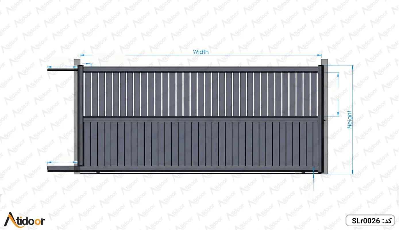 درب ریلی فلزی کد SLr0026 4 درب ریلی آهنی slr0026