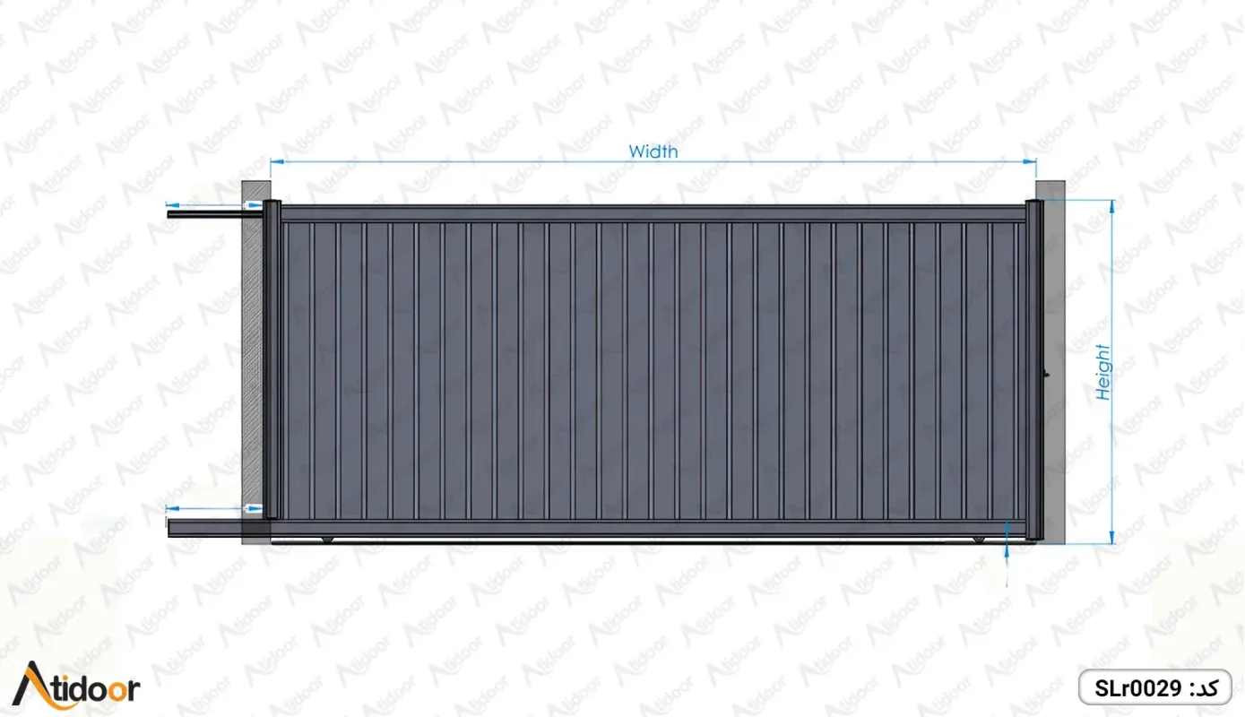 درب ریلی فلزی کد SLr0029 4 درب ریلی آهنی slr0029