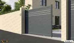 درب ریلی فلزی کد SLr0058