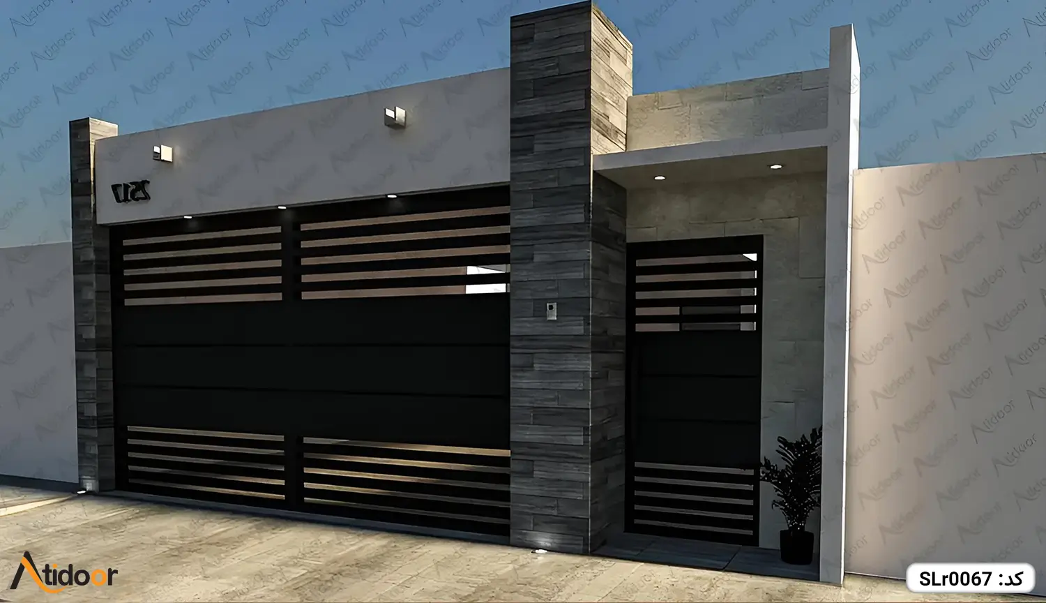 درب ریلی فلزی کد SLr0067 3 درب ریلی آهنی SLR0067