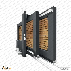 درب ریلی تلسکوپی فلزی کد SLt0001 6 درب ریلی تلسکوپی فلزی SLt0001