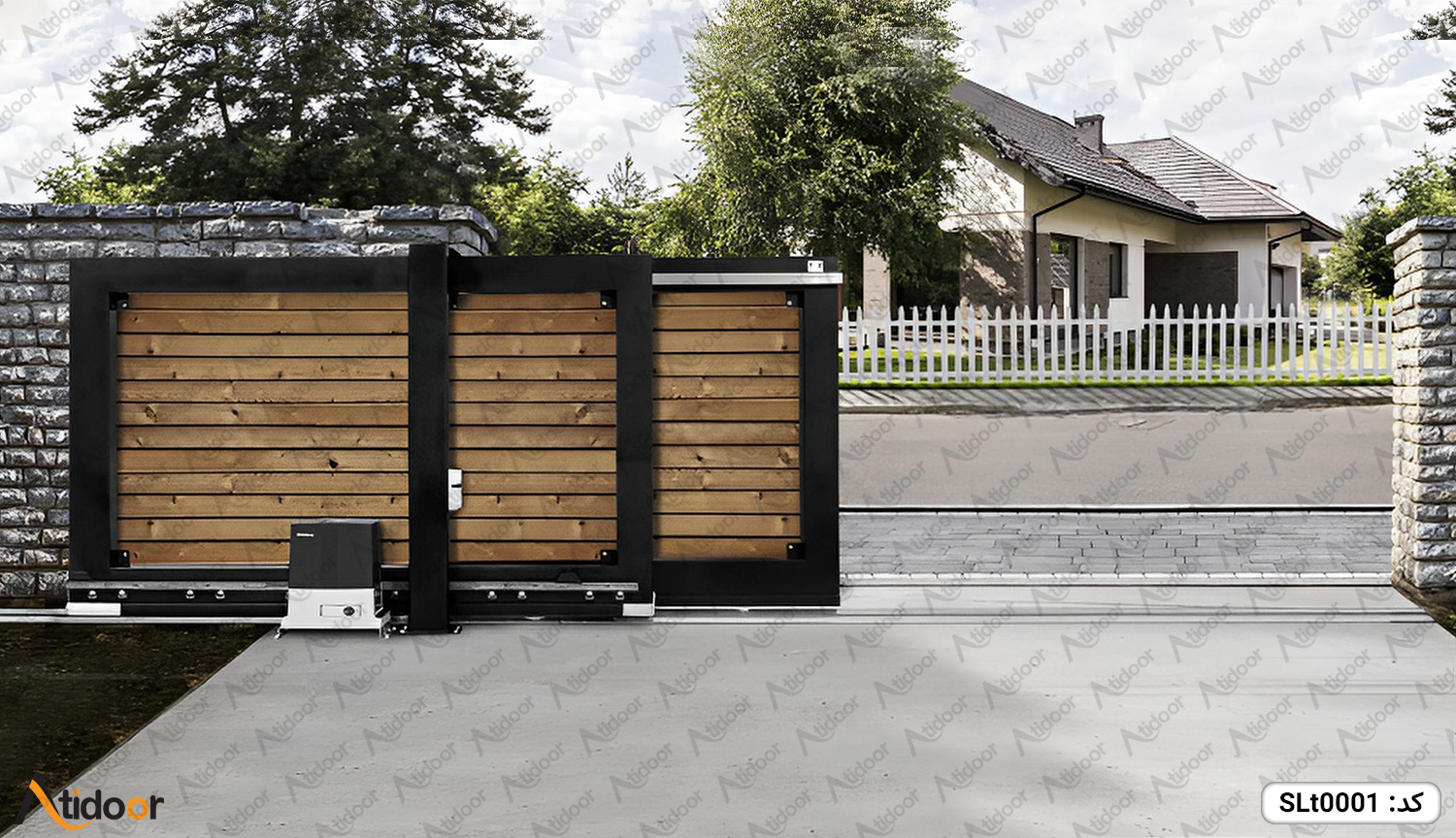 درب ریلی تلسکوپی فلزی کد SLt0001 3 درب ریلی تلسکوپی فلزی SLt0001