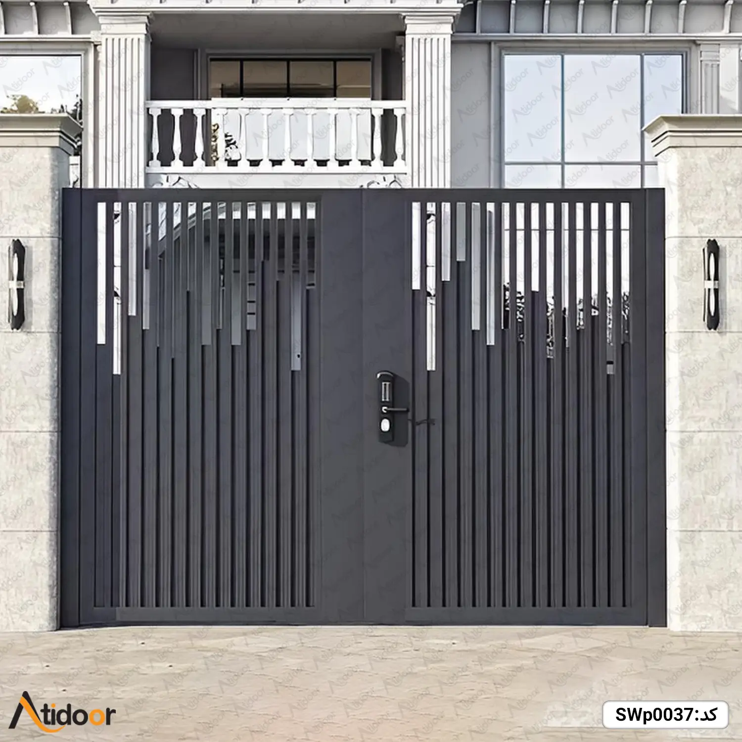 SWp0037 1 درب آهنی پارکینگ دو لنگه