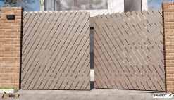 درب پارکینگ دو لنگه فلزی کد SWr0007