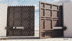 درب پارکینگ دو لنگه فلزی کد SWr0007 5 درب پارکینگ دو لنگه فلزی کد SWr0007-2