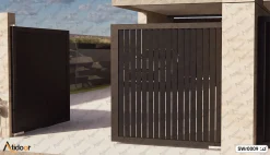 درب پارکینگ دو لنگه فلزی کد SWr0009 7 درب پارکینگ دو لنگه فلزی کد SWr0009-3