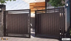 درب حیاطی 11 درب پارکینگ دو لنگه فلزی کد SWr0011-2