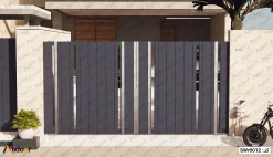 درب پارکینگ دو لنگه فلزی کد SWr0012