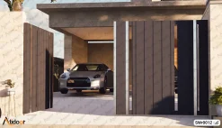 درب پارکینگ دو لنگه فلزی کد SWr0012 5 درب پارکینگ دو لنگه فلزی کد SWr0012-2