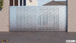 درب پارکینگ دو لنگه فلزی کد SWr0013-2