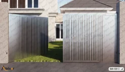 درب پارکینگ دو لنگه فلزی کد SWr0013 5 درب پارکینگ دو لنگه فلزی کد SWr0013