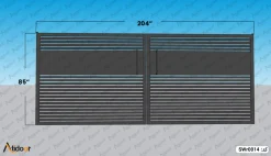 درب پارکینگ دو لنگه فلزی کد SWr0014 5 درب پارکینگ دو لنگه فلزی کد SWr0014-2