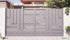 درب پارکینگ دو لنگه فلزی کد SWr0015