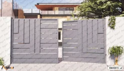 درب پارکینگ دو لنگه فلزی کد SWr0015 6 درب پارکینگ دو لنگه فلزی کد SWr0015-2