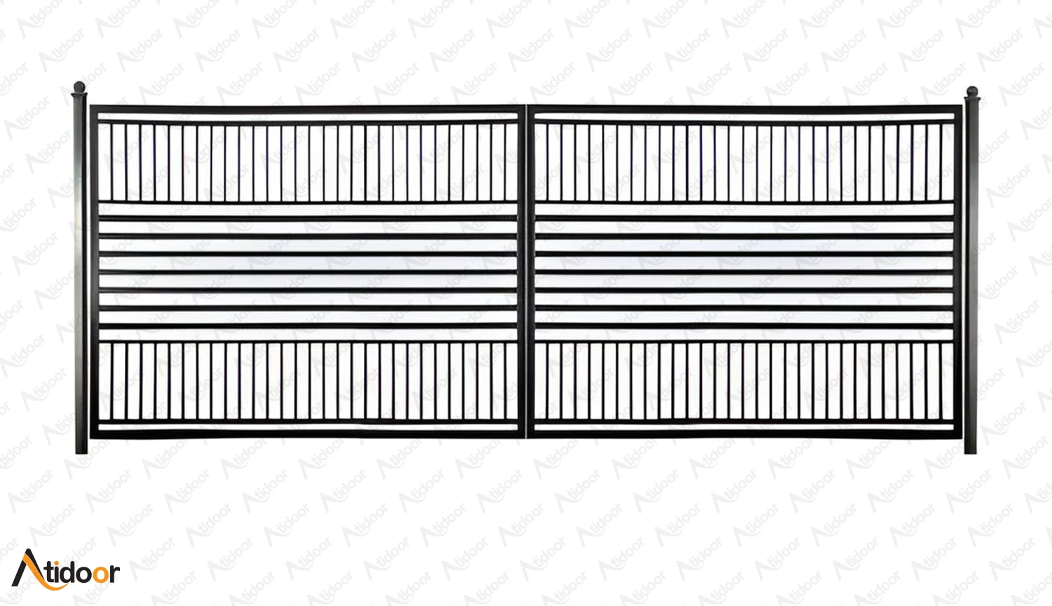 درب پارکینگ دو لنگه فلزی کد SWr0019 3 درب پارکینگ دو لنگه فلزی کد SWr0019