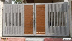 درب پارکینگ دو لنگه فلزی کد SWr0023