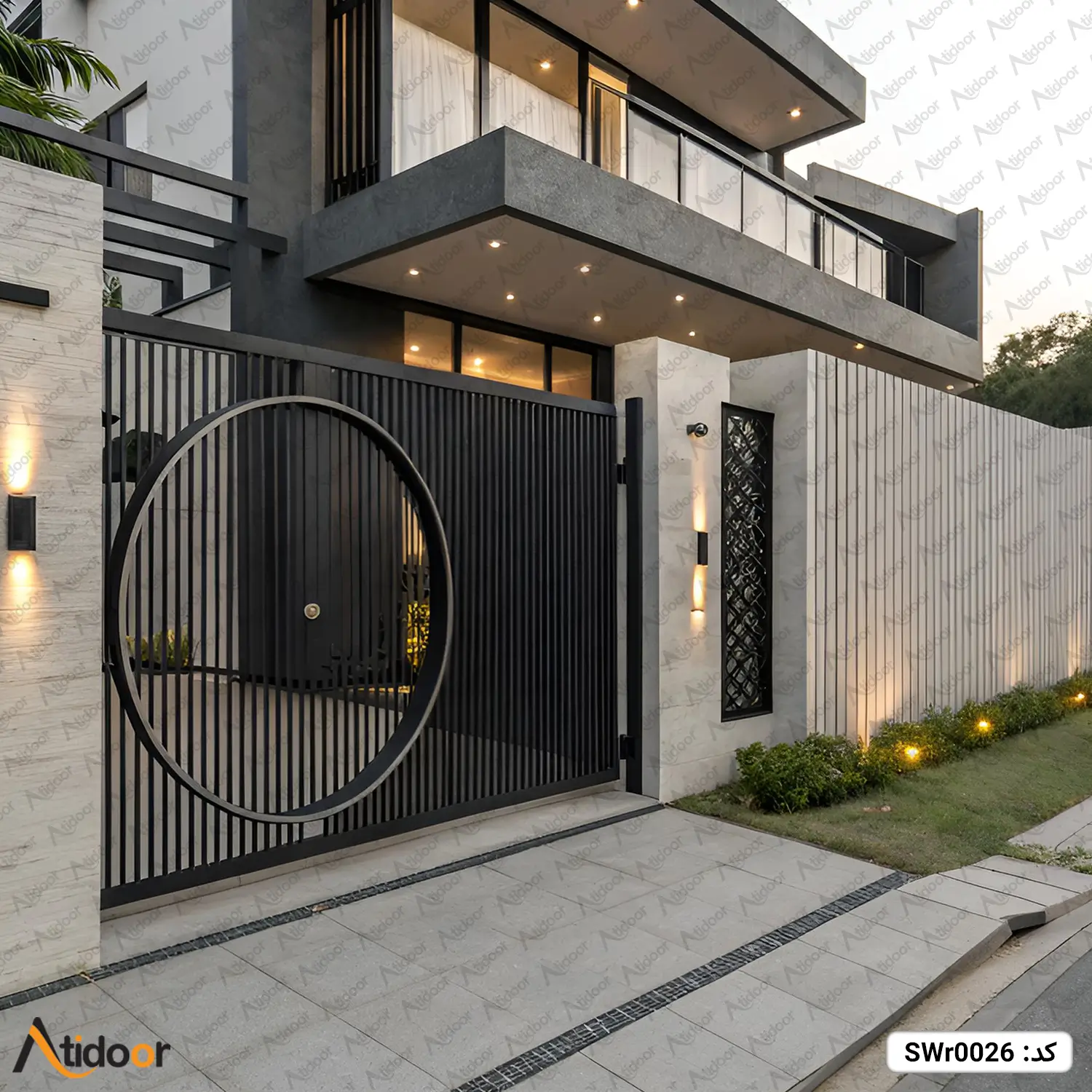 درب فلزی پارکینگ دو لنگه