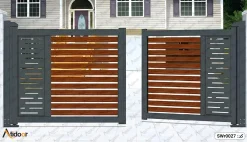 درب پارکینگ دو لنگه فلزی کد SWr0027
