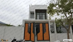 درب پارکینگ دو لنگه فلزی کد SWr0028