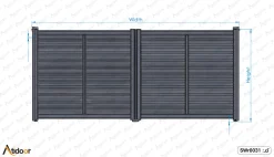 درب پارکینگ دو لنگه فلزی کد SWr0031 5 درب پارکینگ دو لنگه فلزی کد SWr0031-2