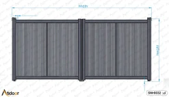 درب پارکینگ دو لنگه فلزی کد SWr0032 5 درب پارکینگ دو لنگه فلزی کد SWr0032-2