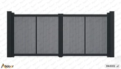 درب پارکینگ دو لنگه فلزی کد SWr0032