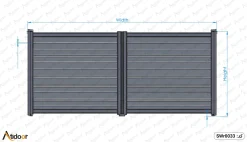 درب پارکینگ دو لنگه فلزی کد SWr0033 5 درب پارکینگ دو لنگه فلزی کد SWr0033-2