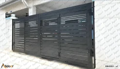 درب پارکینگ دو لنگه فلزی کد SWr0051