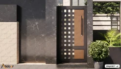 درب ورودی ساختمان آهنی دو لنگه 11 درب ورودی نفر رو ساختمان تک لنگه کد SWp0007