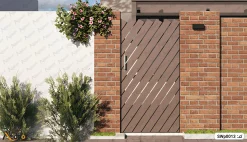 درب ورودی ساختمان آهنی تک لنگه 6 درب ورودی نفر رو ساختمان تک لنگه کد SWp0013