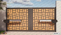 درب پارکینگ دو لنگه فلزی کد SWr0006 9 درب پارکینگ دو لنگه فلزی کد SWr0006-4