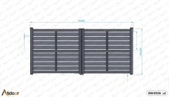 درب پارکینگ دو لنگه فلزی کد SWr0036 5 درب پارکینگ دو لنگه فلزی کد SWr0036-2
