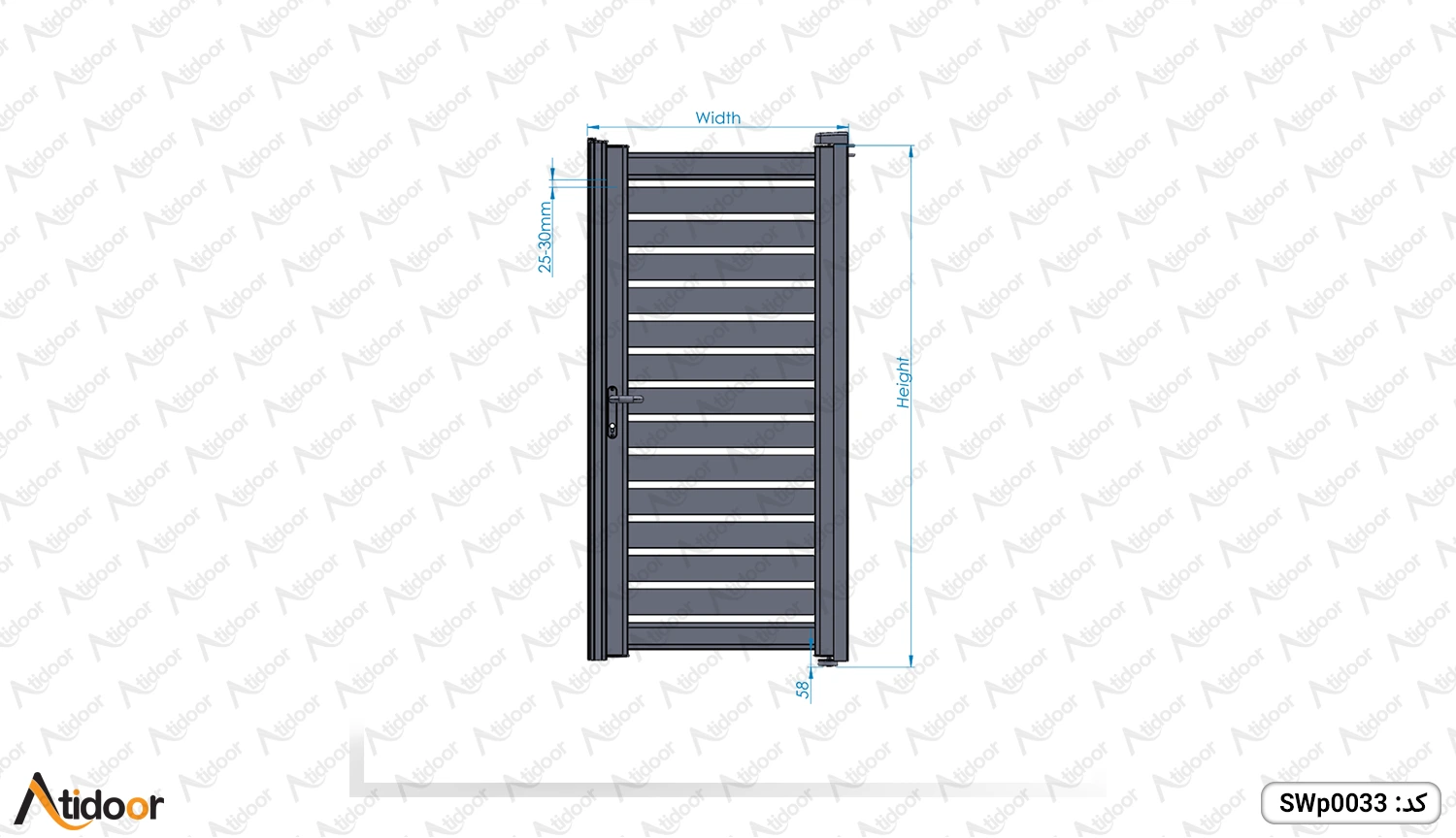 درب ورودی نفر رو ساختمان تک لنگه کد SWp0034 3 درب ورودی نفر رو ساختمان تک لنگه کد SWp0034-2
