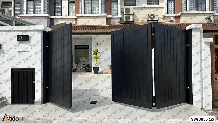 طراحی درب مدرن پارکینگ فلزی